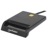 84671 - Lector Tarjetas Manhattan Inteligente USB por Contacto Externo Color Negro