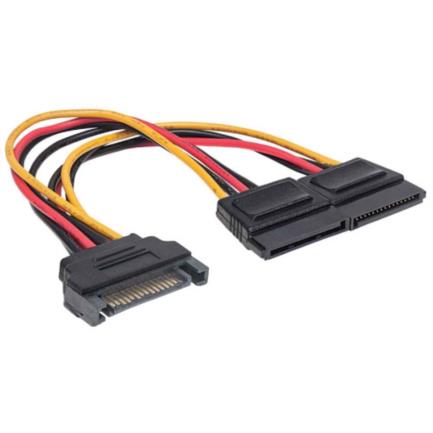 84588 - Cable Manhattan Y de Alimentación SATA M-H 15cm