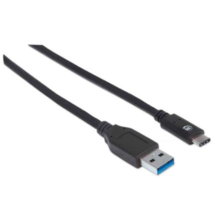 84316 - Cable Manhattan USB A-C 3 2 Súper Velocidad 1m Color Negro