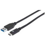 84317 - Cable Manhattan USB A-C 3 2 Súper Velocidad 1m Color Negro