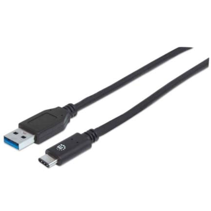 84317 - Cable Manhattan USB A-C 3 2 Súper Velocidad 1m Color Negro