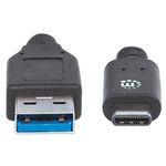 84318 - Cable Manhattan USB A-C 3 2 Súper Velocidad 1m Color Negro