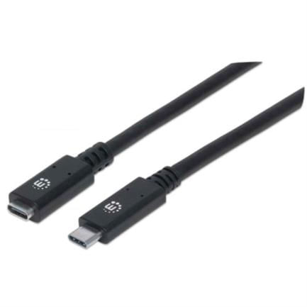 84326 - Cable Manhattan Extensión USB-C 3 2 Súper Velocidad 50cm Color Negro