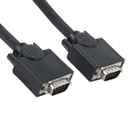 84237 - Cable Manhattan SVGA Monitor 8MM HD15M-M 15m Color Negro