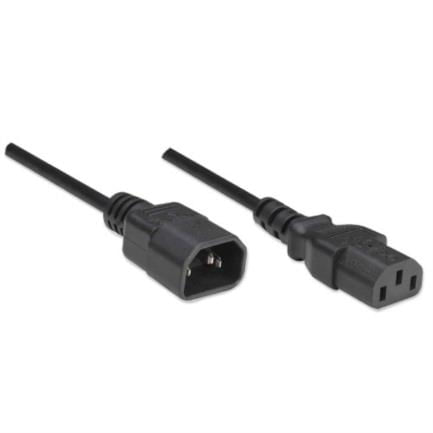 84279 - Cable Manhattan Alimentación Monitor a CPU 1 8m Color Negro