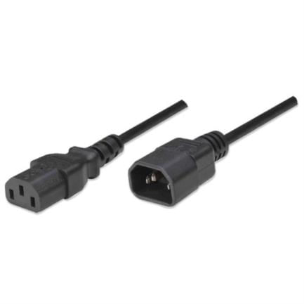 84280 - Cable Manhattan Alimentación Monitor a CPU 1 8m Color Negro