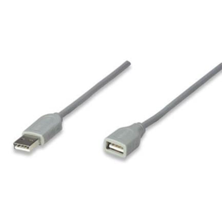 84247 - Cable Manhattan USB A-A Extensión 1 8m Color Gris