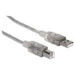 84292 - Cable Manhattan USB-B Alta Velocidad 2 0 5m Color Plata