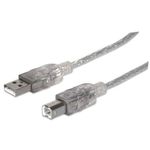 84293 - Cable Manhattan USB-B Alta Velocidad 2 0 5m Color Plata