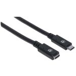 84325 - Cable Manhattan Extensión USB-C 3 2 Súper Velocidad 50cm Color Negro