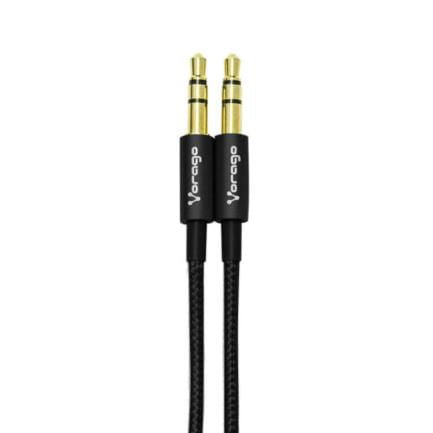 84532 - Cable Vorago CAB-115 Audio Auxiliar 3 5mm Metálico 1m Color