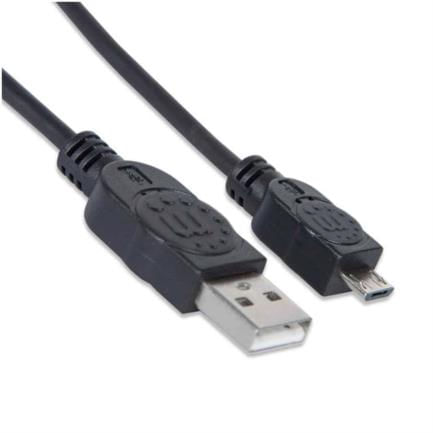 84255 - Cable Manhattan USB Micro-B Alta Velocidad PVC 1 8m Color Negro