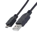 84256 - Cable Manhattan USB Micro-B Alta Velocidad PVC 1 8m Color Negro
