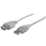 84314 - Cable Manhattan Extensión USB-A 2 0 Alta Velocidad 3m Color Plata