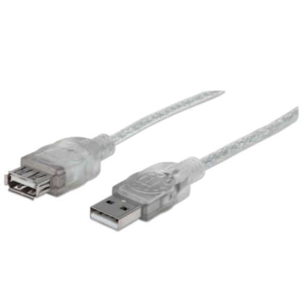 84314 - Cable Manhattan Extensión USB-A 2 0 Alta Velocidad 3m Color Plata