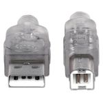 84257 - Cable Manhattan USB B Alta Velocidad 2 0 A-B1 8m Color Plata