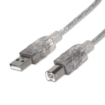 84259 - Cable Manhattan USB B Alta Velocidad 2 0 A-B1 8m Color Plata