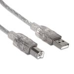 84258 - Cable Manhattan USB B Alta Velocidad 2 0 A-B1 8m Color Plata