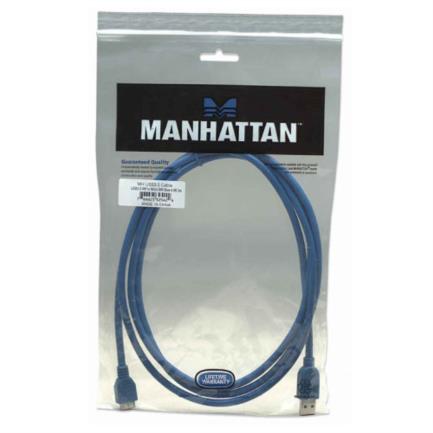 84384 - Cable Manhattan USB Micro-B Súper Velocidad 3 2 Gen1 2m Color Azul