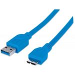 84382 - Cable Manhattan USB Micro-B Súper Velocidad 3 2 Gen1 2m Color Azul