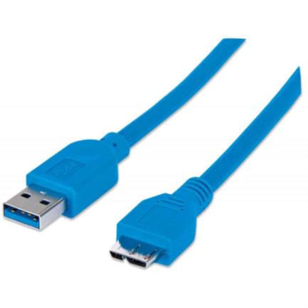 84382 - Cable Manhattan USB Micro-B Súper Velocidad 3 2 Gen1 2m Color Azul