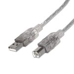 84264 - Cable Manhattan USB B Alta Velocidad 2 0 A-B 3m Color Plata