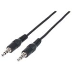 84378 - Cable Manhattan Audio Estéreo 3 5mm M-M 1 8m Color Negro