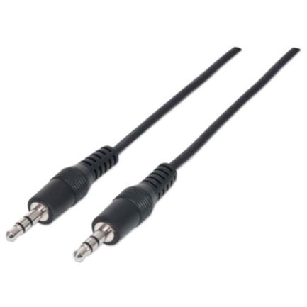 84378 - Cable Manhattan Audio Estéreo 3 5mm M-M 1 8m Color Negro