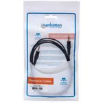 84380 - Cable Manhattan Audio Estéreo 3 5mm M-M 1 8m Color Negro