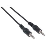 84377 - Cable Manhattan Audio Estéreo 3 5mm M-M 1 8m Color Negro
