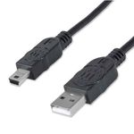 84267 - Cable Manhattan USB Mini B Alta Velocidad 2 0 A 1 8m Color Negro