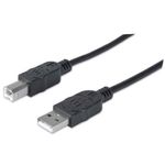 84410 - Cable Manhattan USB 2 0 A-B Alta Velocidad 5m Color Negro