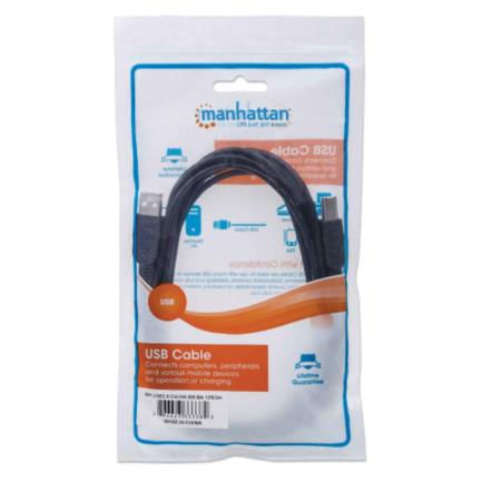 84411 - Cable Manhattan USB 2 0 A-B Alta Velocidad 5m Color Negro
