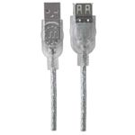 84300 - Cable Manhattan Extensión USB A-B 2 0 Alta Velocidad 4 5m Color Plata