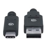 84321 - Cable Manhattan USB A-C 3 1 Súper Velocidad 2m Color Negro