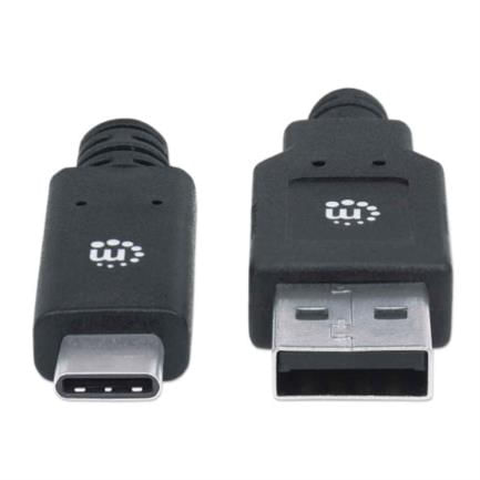 84321 - Cable Manhattan USB A-C 3 1 Súper Velocidad 2m Color Negro