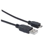 84349 - Cable Manhattan USB-A Micro USB-B 2 0 Alta Velocidad 1m Color Negro