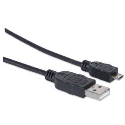84349 - Cable Manhattan USB-A Micro USB-B 2 0 Alta Velocidad 1m Color Negro