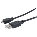84350 - Cable Manhattan USB-A Micro USB-B 2 0 Alta Velocidad 1m Color Negro