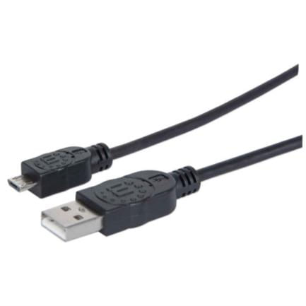 84350 - Cable Manhattan USB-A Micro USB-B 2 0 Alta Velocidad 1m Color Negro