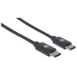 84340 - Cable Manhattan USB-C 2 0 Alta Velocidad 50cm Color Negro