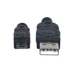 84351 - Cable Manhattan USB-A Micro USB-B 2 0 Alta Velocidad 1m Color Negro