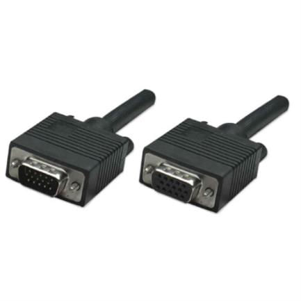 84389 - Cable Manhattan Extensión para Monitor SVGA HD15 M-H 1 8m Color Negro