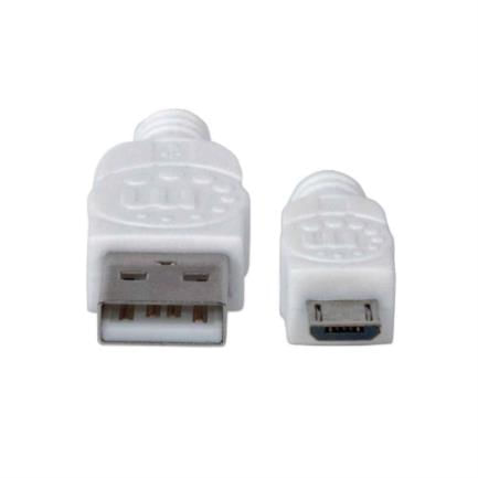 84357 - Cable Manhattan USB-A Micro USB-B 2 0 Alta Velocidad 1m Color Blanco