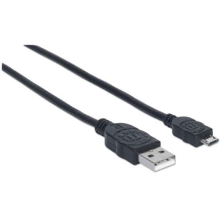 84361 - Cable Manhattan USB-A Micro USB-B 2 0 Alta Velocidad 3m Color Negro