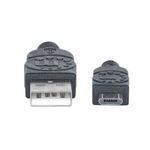 84363 - Cable Manhattan USB-A Micro USB-B 2 0 Alta Velocidad 3m Color Negro