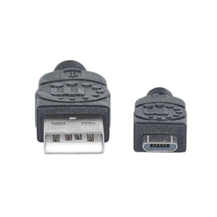 84363 - Cable Manhattan USB-A Micro USB-B 2 0 Alta Velocidad 3m Color Negro