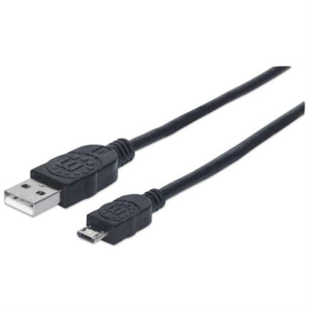 84362 - Cable Manhattan USB-A Micro USB-B 2 0 Alta Velocidad 3m Color Negro