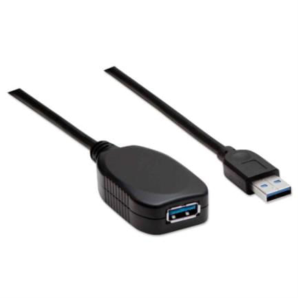 84372 - Cable Manhattan Extensión Activa USB-A 3 0 Súper Velocidad 5m Color Negro