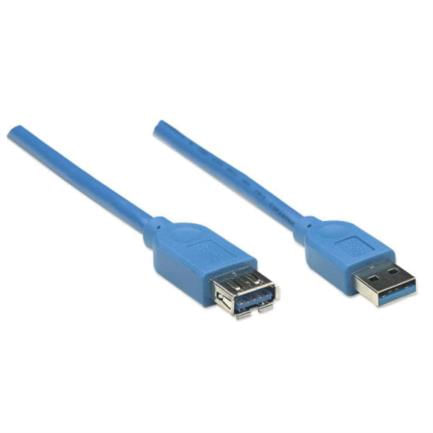 84370 - Cable Manhattan Extensión USB-A 3 0 Súper Velocidad 2m Color Azul